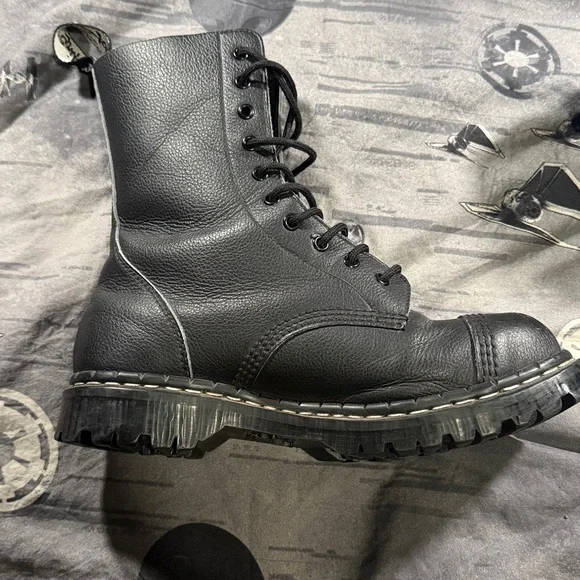 GRIPFAST 10 EYE STEEL TOE MADE IN ENGLAND LEATHER BOOTS SZ UK 7 MENS 8 LADIES 9 - Picture 9 of 11